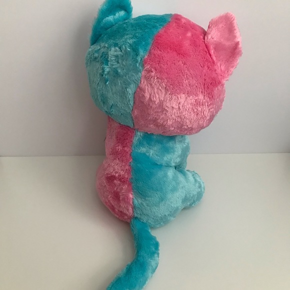 TY Beanie Boos Fiona Large Pink Blue Cat Plush 18” Retired - Picture 4 of 8